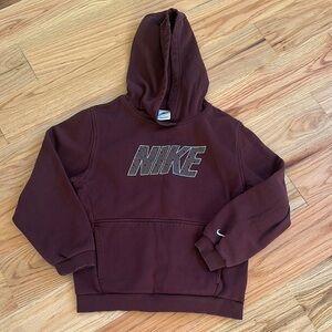 Nike Dark Brown Hoodie with Logo
